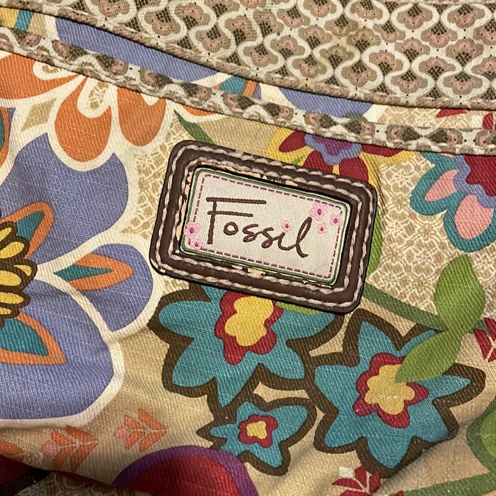 RARE small patchwork Fossil crossbody - Picture 2 of 6